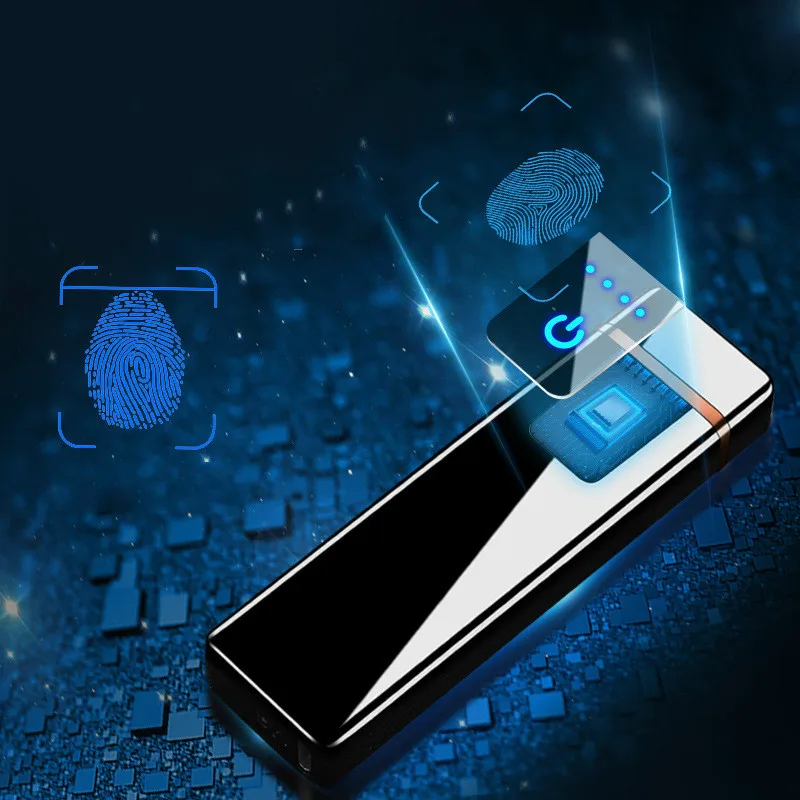 Портативная Зажигалка USB металлическая импульсная сенсорная Индукционная