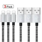 USB-кабель для iPhone 12 Pro 11 Xs Max Xr X 8 Plus, 3 шт.упаковка