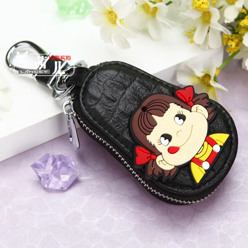 Style35 Милый мультяшный брелок Hello Kitty, модный кожаный кошелек на молнии, брелок для женщин и девочек, брелок для ключей, автомобильный Шарм, ювелирное изделие, подарок - Цвет: Style35