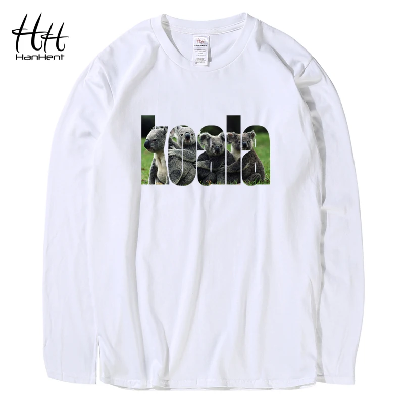 Hanhent Koala футболка 3D с животными забавная Мужская Camisetas хлопковая туристическая
