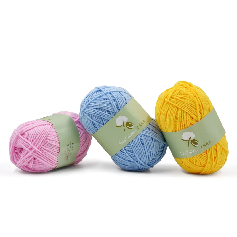 30 шт. пряжа для вязания 100% хлопок приятная кожи ручного трапециевидная нить
