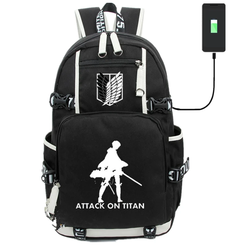 Аниме Нападение На Titan Рюкзак Студент Школы Мешок Печати Повседневная Сумка