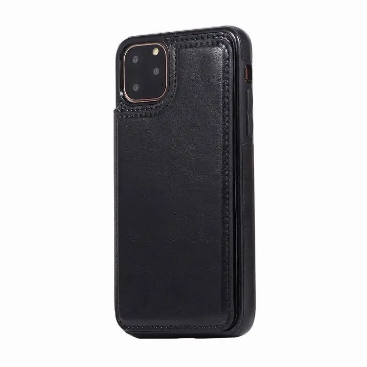 Crazy horse leather phone case for iphone 11 11pro max crazy horse leather iphone x xs xr max bracket leather case 6 7 8 plus