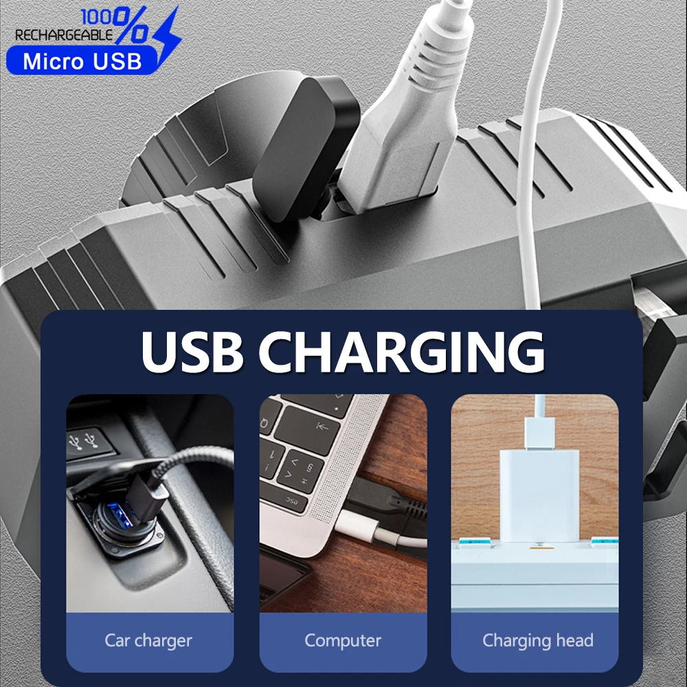 Мини светодиодный фонарь XPE USB Перезаряжаемые COB головной светильник супер яркий