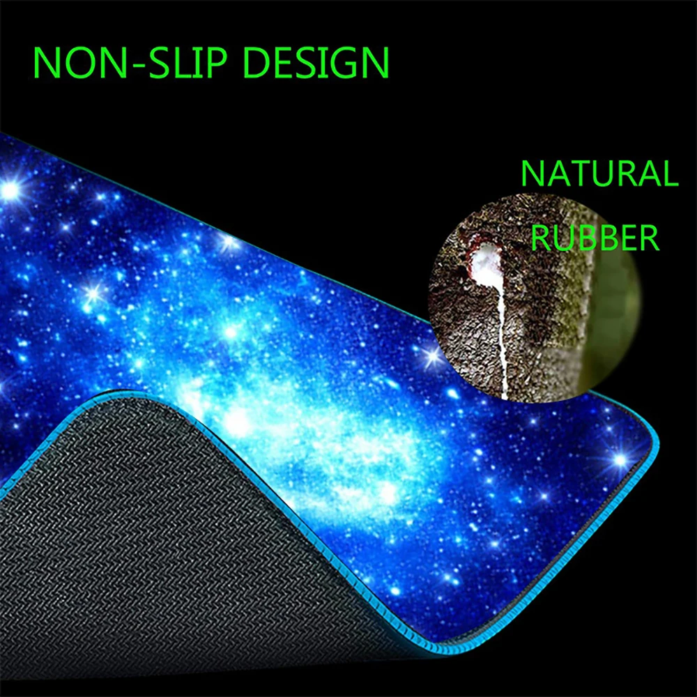 Топ игровой коврик для мыши RGB с подсветкой цветное светодиодное освещение