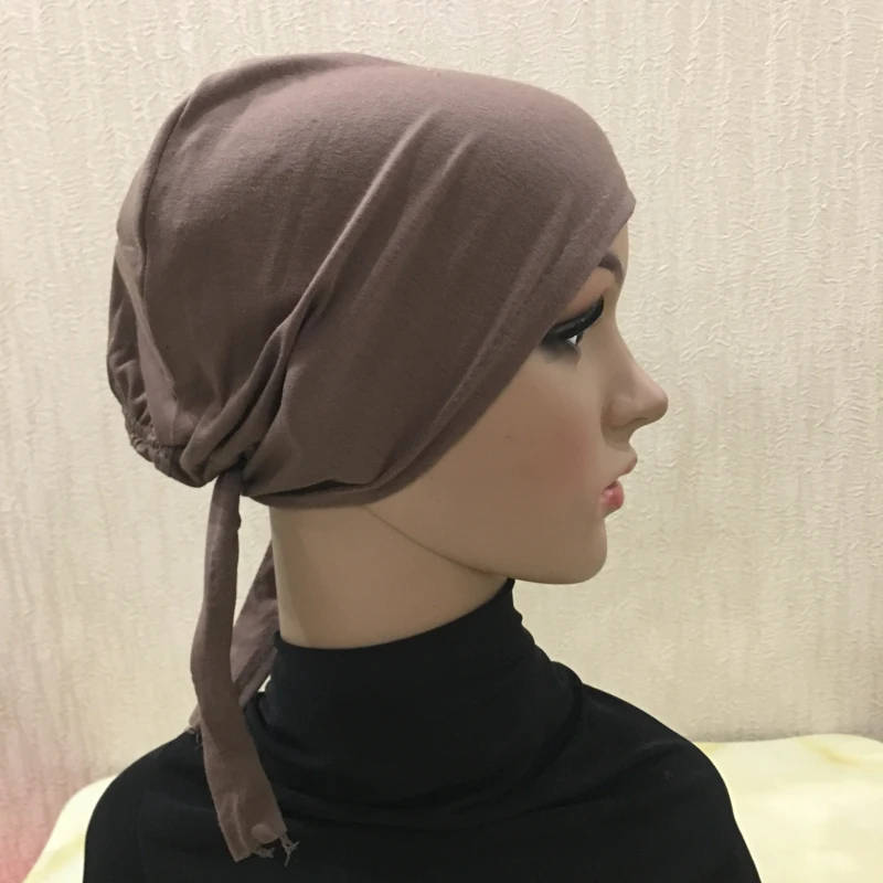 Полное покрытие Внутренняя мусульманская хлопковая хиджаб шапка мусульманская головной убор турецкий шарф мусульманский головной убор