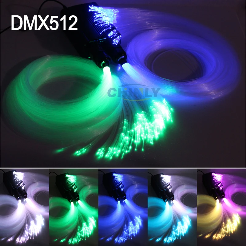 DMX512 32 Вт двойной светильник s оригинальный RGBW светодиодный оптоволоконный 5 м 1100