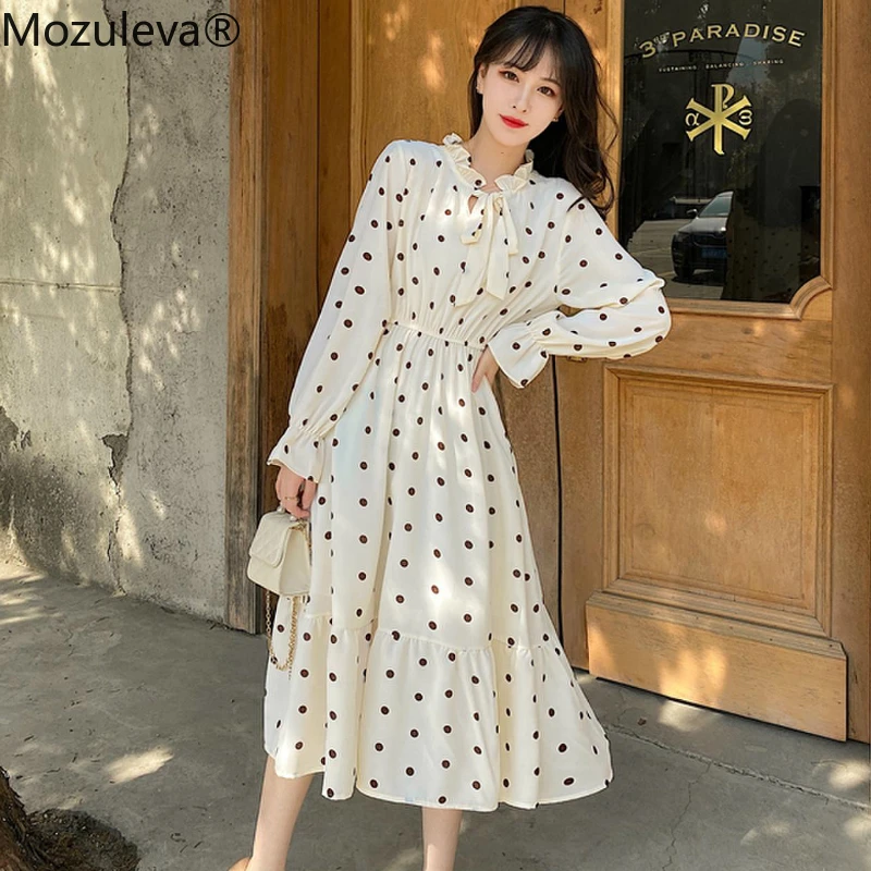 Женское шифоновое платье-макси с длинным рукавом и поясом на резинке | Женская