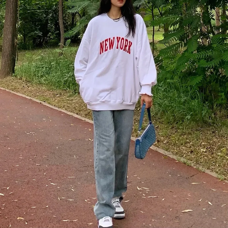 Женский винтажный свитер в Корейском стиле Свободное пальто с капюшоном и