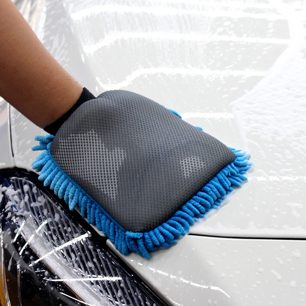 

Car Wash Chenille Gloves Soft Absorbent Car Wash Details Glove Brush Car Cleaning Decontamination Maintenance Accessories