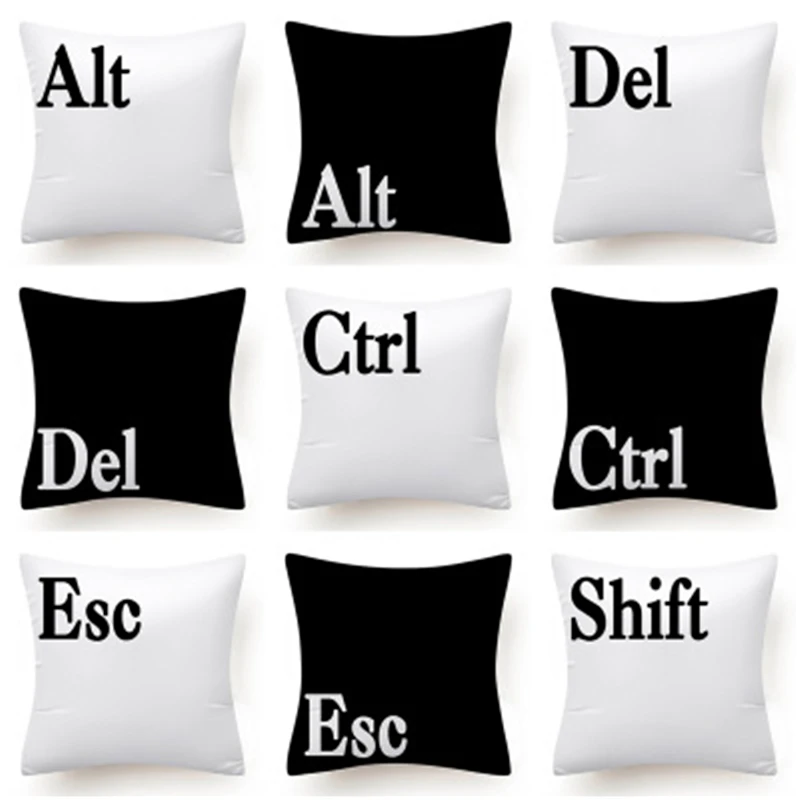 Современное украшение для дома клавиатура с буквой 45*45 см полиэстер подушка
