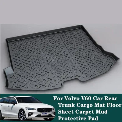 Нескользящий Водонепроницаемый 3D коврик Puou для Volvo V60 2011 18 подкладка заднего