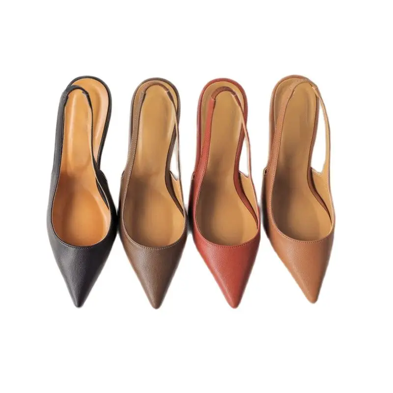 Туфли-лодочки женские с закрытым носком заостренный носок пряжка сзади высокий