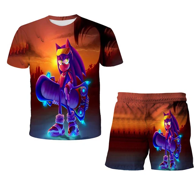 

2021 Summer Top+Shorts 2pcs Sets Kids Clothes Sonic 3d Print Suits Toddler Girls Sets Sports Suit Casual Baby Sets Boys Clothes