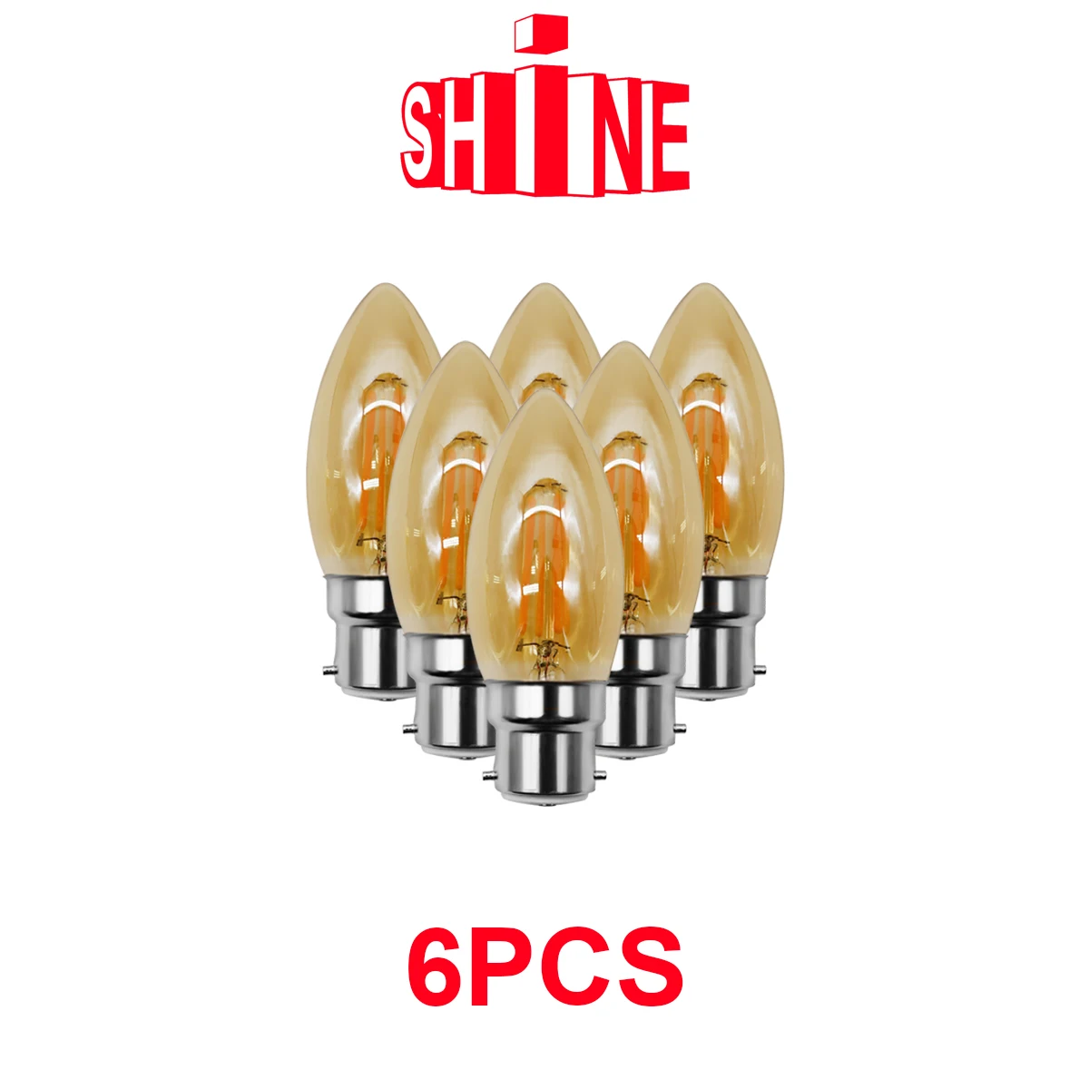 

6pcs/Lot Filament Bulb C35 4W Retro Edison Bulb B22 Bombillas 220V-240V Vintage Lamp 2700K Home Decoration