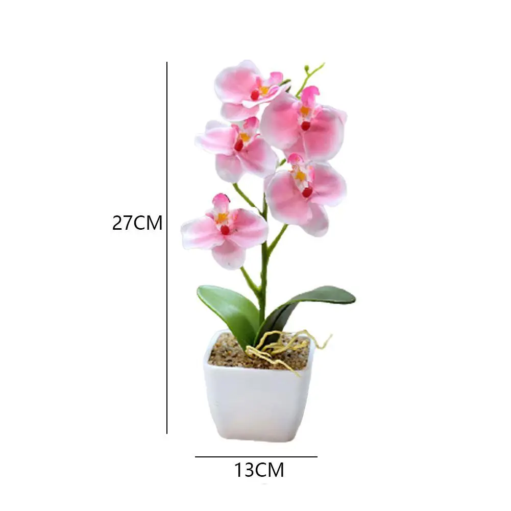 

Decoration Phalaenopsis Simulation Bonsai Artificial Plant Flower Pot Decorative Flower Set Home Table Bedroom Accessory