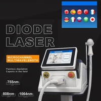 3 wave 755 808 1064nm professional laser hair removal machine vertical type alexandrite 808nm diode laser permanent hair removal
