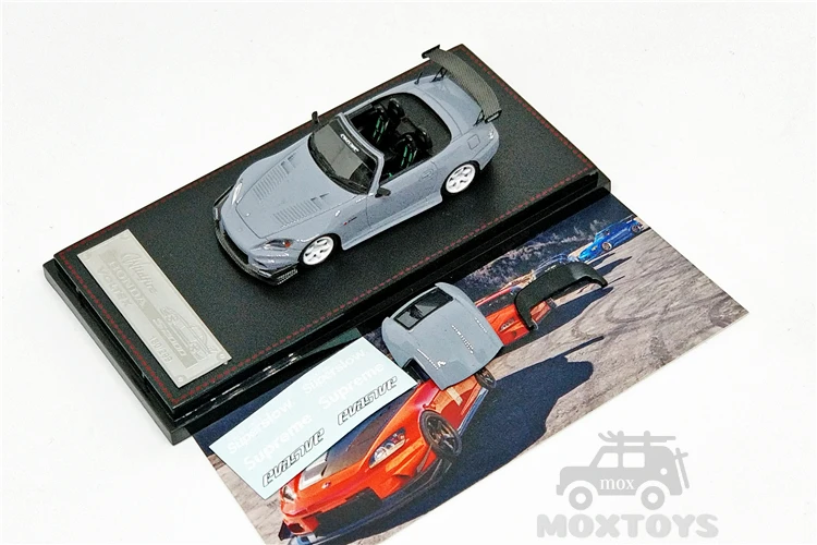 

Wild Fire 1:64 Honda S2000 Voltex modified version grey Resin Model Car