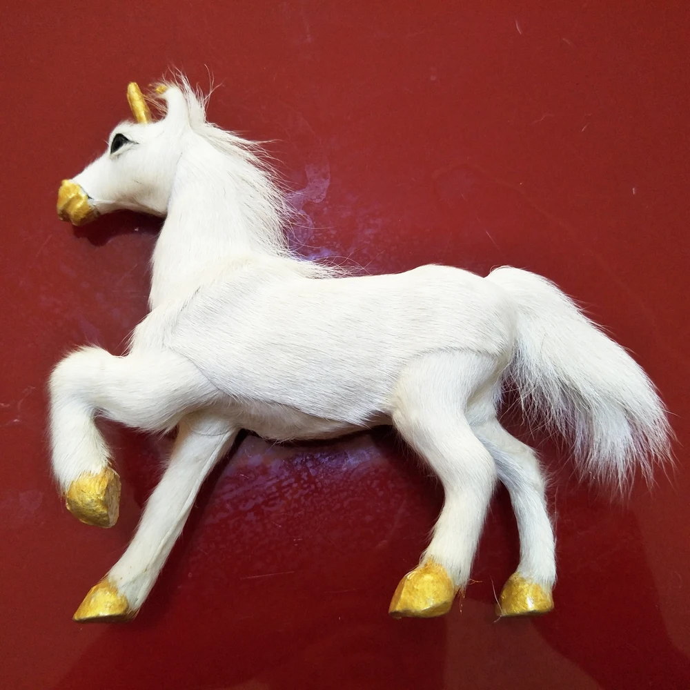 Белая лошадь Пурпурное животное украшение для дома игрушка имитация лошади