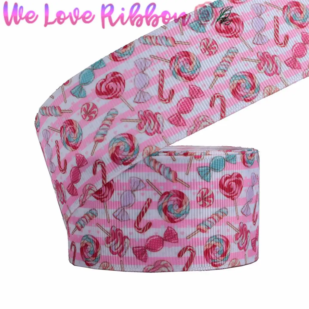 16 мм-75 мм Красочные сердце Конфеты Пончик напечатанный корсаж/враг ленты DIY волос