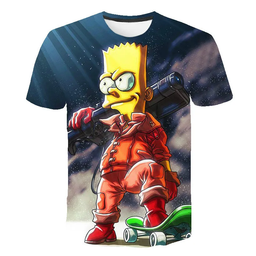 

2021 Summer New Anime Funny 3D Printing Cartoon Short-Sleeved T-Shirt