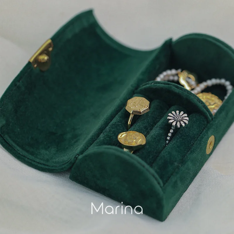 

Simple fashion flannel Jewelry Storage Box Retro portable jewelry storage box