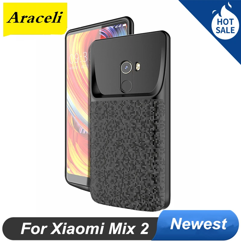 Araceli 4700 мАч для Xiaomi MIX 2 Чехол аккумулятора чехол смартфона с подставкой умный