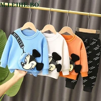 baby boys clothes suit children boys cartoon mickey t shirt sweatshirt pants 2pcsset toddler casual clothing kids tracksuits