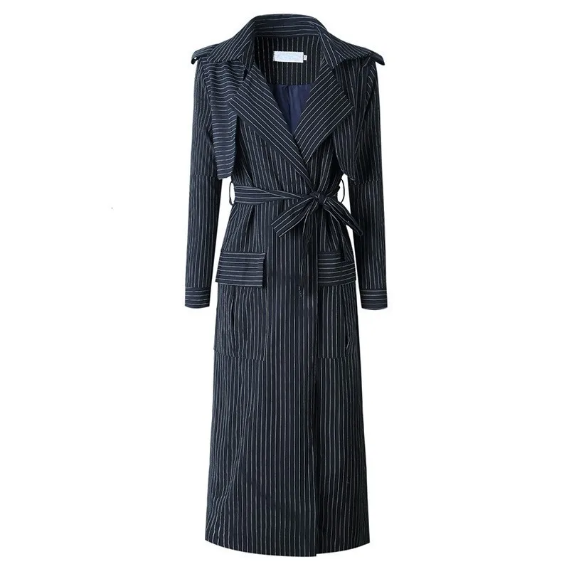 Женский Длинный тренчкот с поясом модный свободного покроя 2020|Женские плащи и