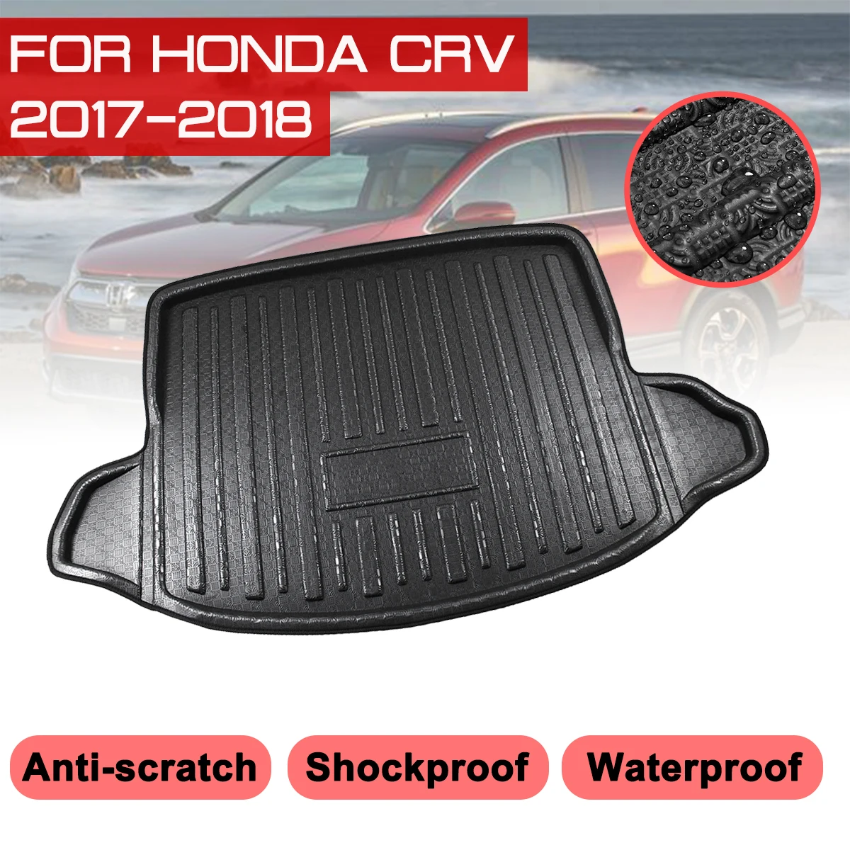 

Коврики для багажника автомобиля Honda CRV 2017 2018, водонепроницаемые коврики для пола, коврики для защиты от грязи, грузовой вкладыш