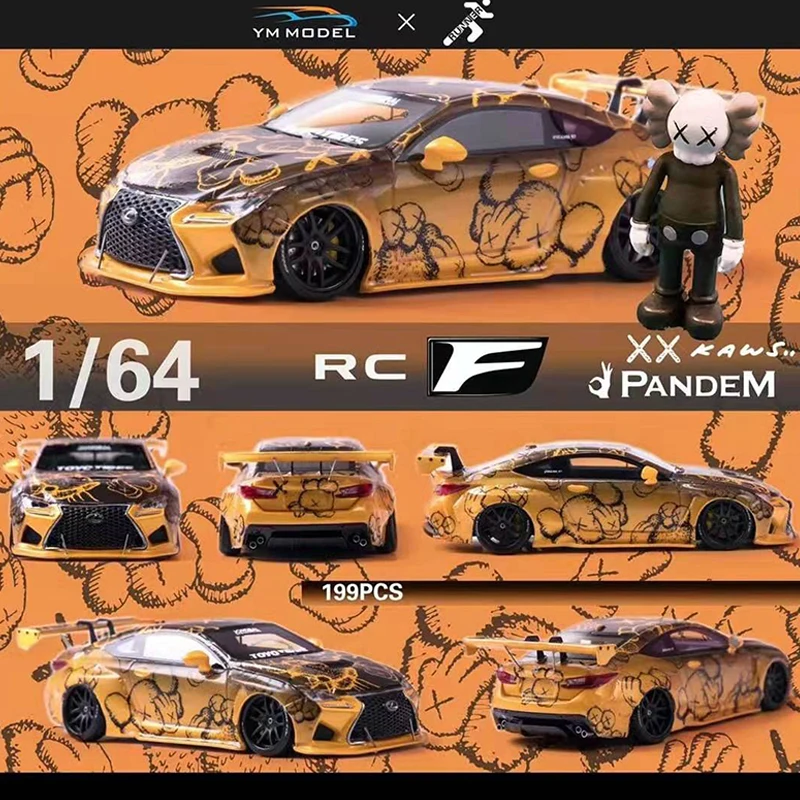 

YM Model Car 1/64 Lexus RCF PANDEM Wide Body Resin Diecast Collection - Limited 199 Pack with Figure