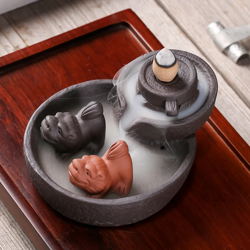 Керамическая горелка для благовоний с обратным потоком креативный