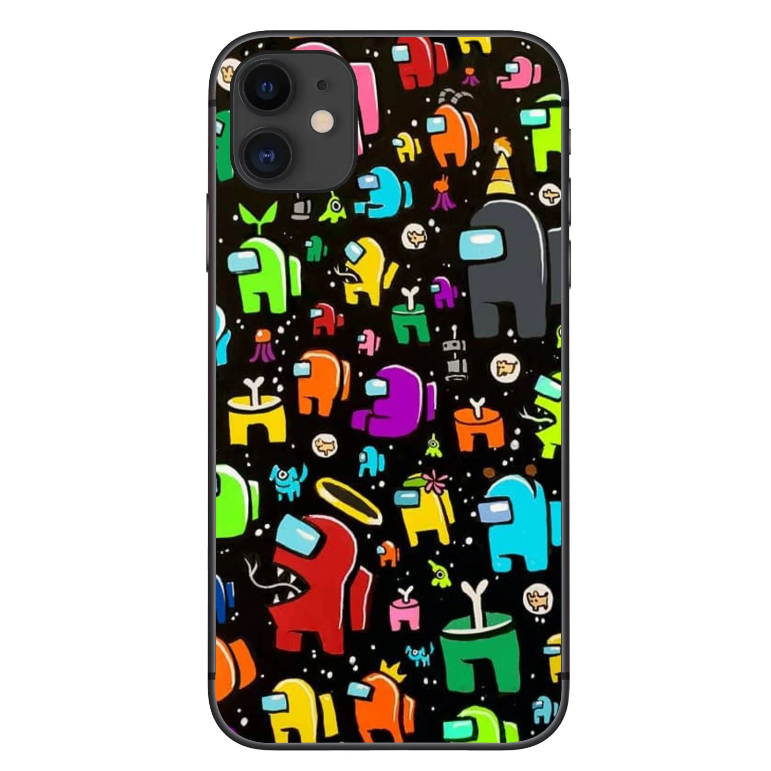 

Among Us Game Phone Cases for iPhone 12 Pro Max 6.7 12Mini 5.4 SE2020 6 6S 7 8 Plus XR XS MAX Black Soft Silicone Cartoon Cover