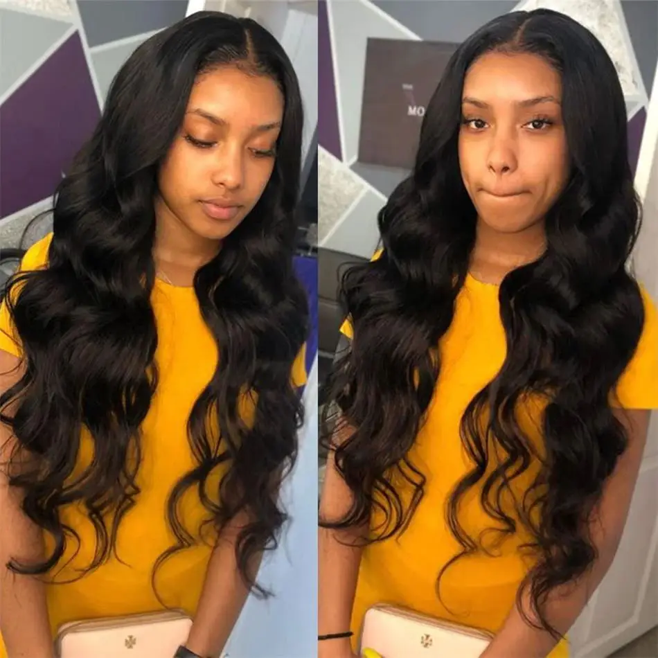 Peruvian Body Wave With 4x4 Lace Closure 100% Human Hair Extensions Bundles With 13x4 Lace Frontal Double Wefts Remy Hair