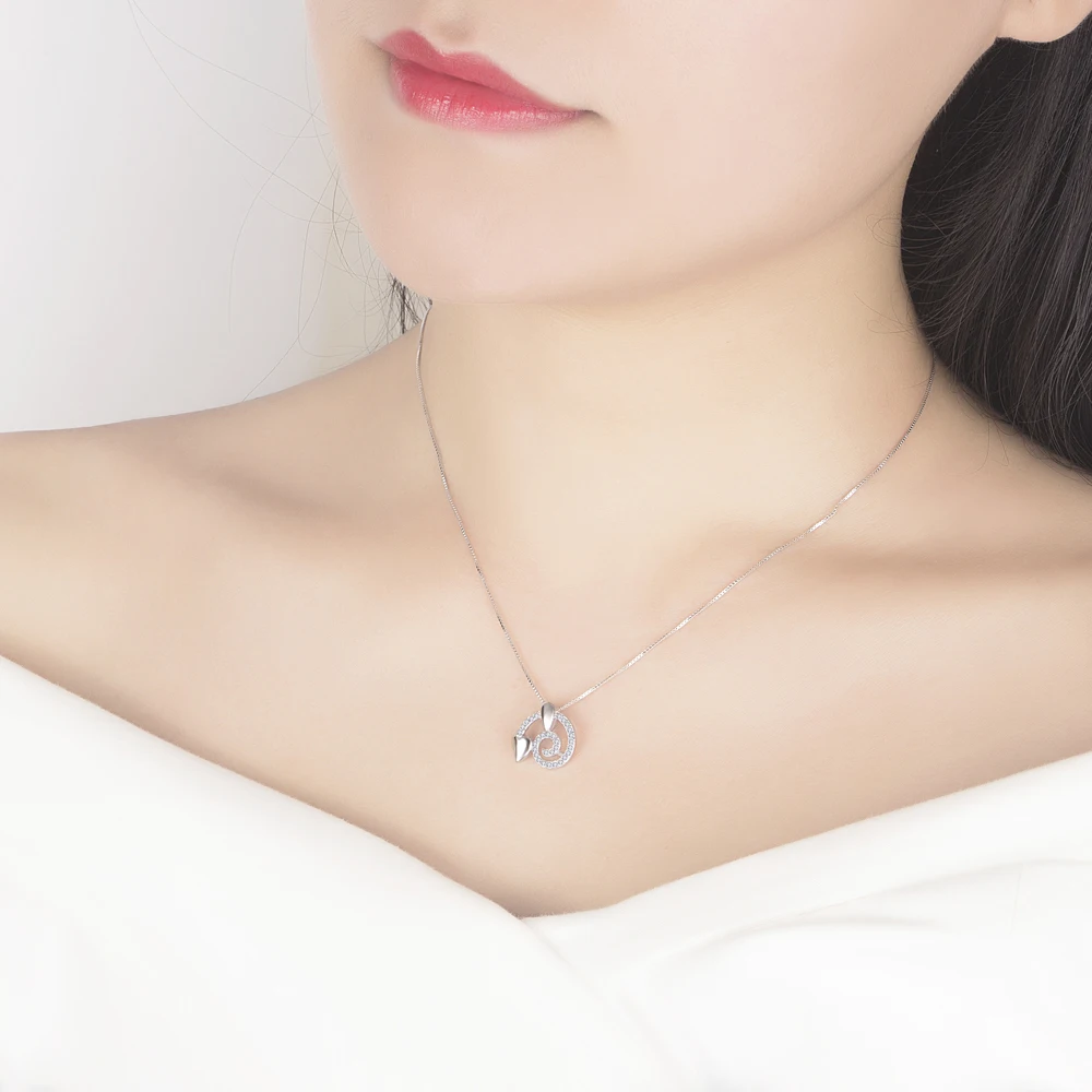 Женская цепочка с подвеской Торнадо из серебра 925 пробы|Ожерелья| |