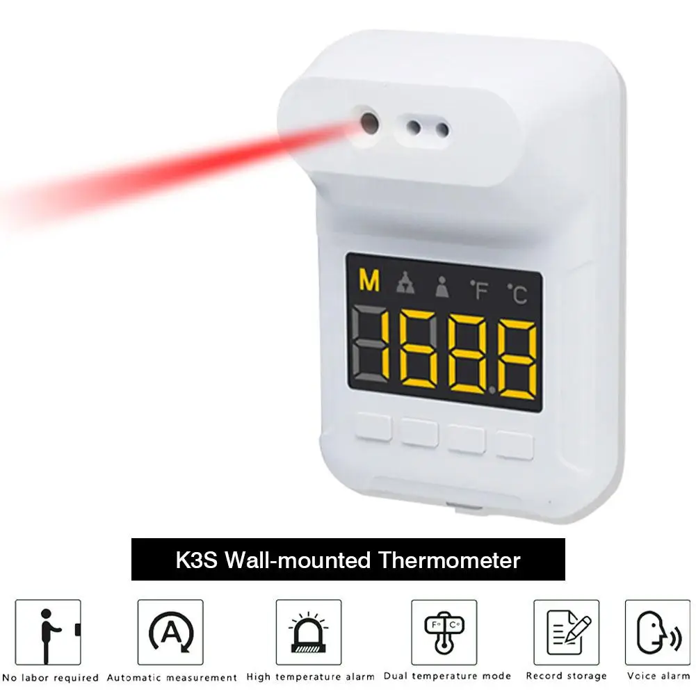 

K-3s Non-contact Automatic Intelligent Thermometer Wall Mounted Human Infrared Thermometer Rapid Temperature Measurement