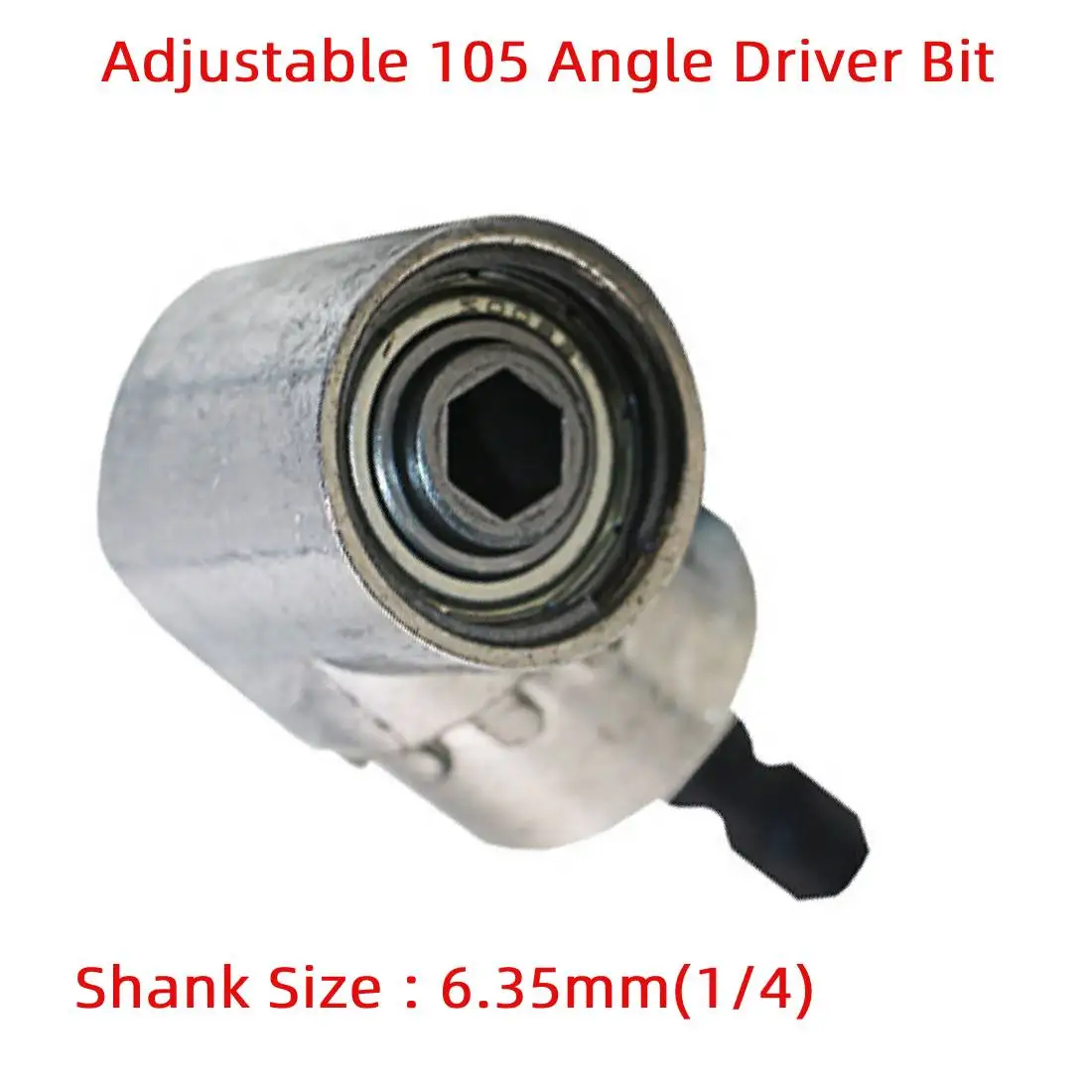 

1/4 Hex Drill Bit Socket Holder Adaptor 105 Degree Angle Extension Right Driver Drilling Shank Screwdriver Hand Tools