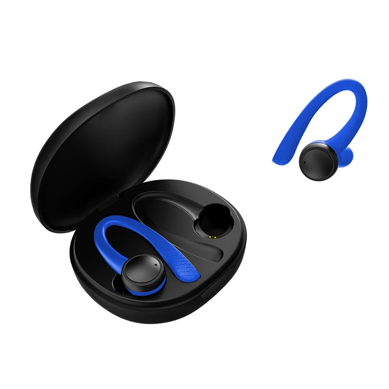 Синий TWS 5,0 беспроводные Bluetooth наушники T7 Pro Hi-Fi стерео беспроводные наушники Спортивная гарнитура с зарядным устройством для телефона - Цвет: Синий