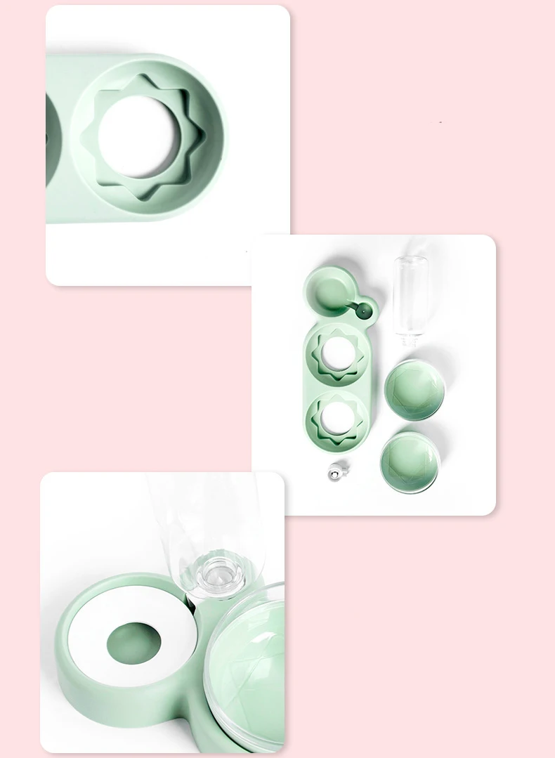 500 мл новая двойная миска кормушка кормушки поилки для домашних животных