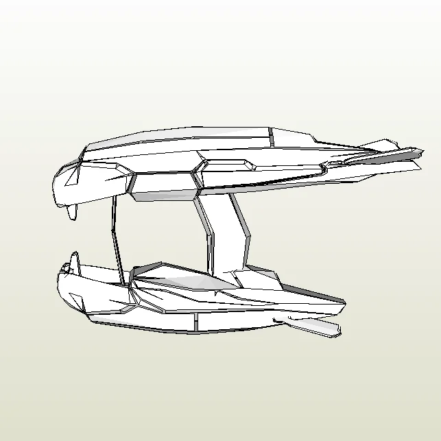 Плазменная винтовка плазменная аура 3D бумажная модель - Цвет: Белый