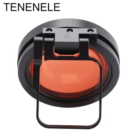 Комплект фильтров для экшн-камеры TENENELE, макрообъектив 24X + красный фильтр для дайвинга + переходное кольцо на водонепроницаемый корпус для GoPro Hero 5/6/7/2018