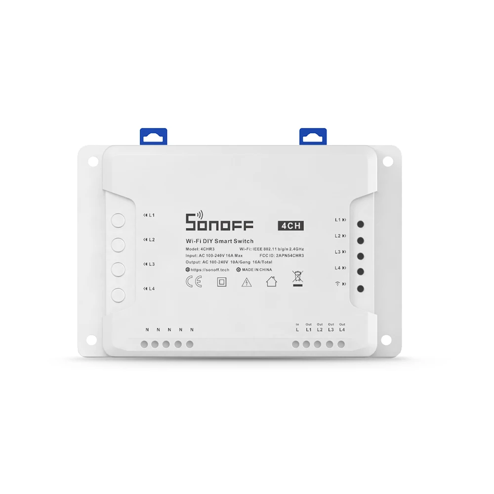 Sonoff 4CH 10A/Gang Wifi смарт переключатель 4 канала дистанционного управления