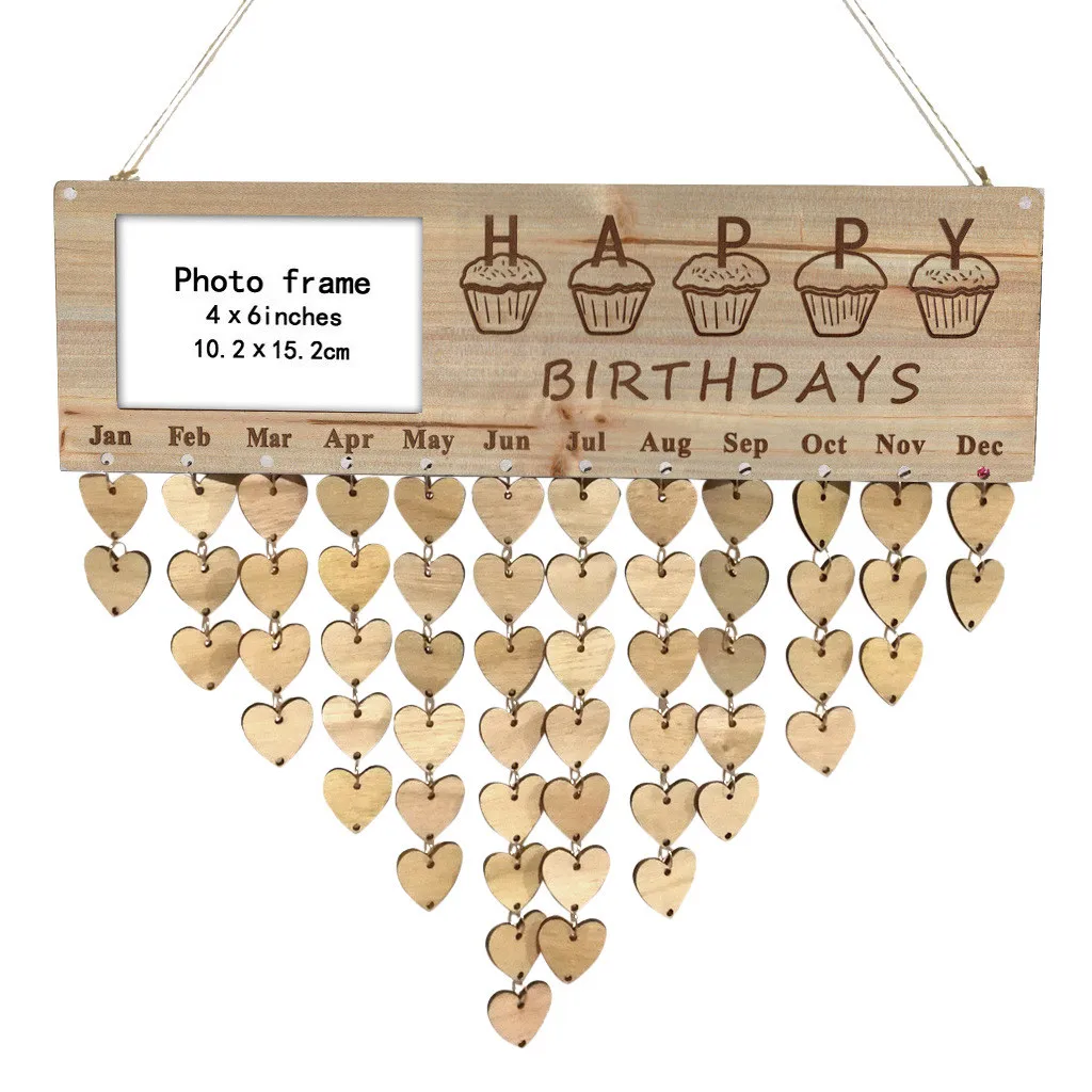 Дерево день рождения доска напоминаний табличка Сделай Сам календарь фоторамка