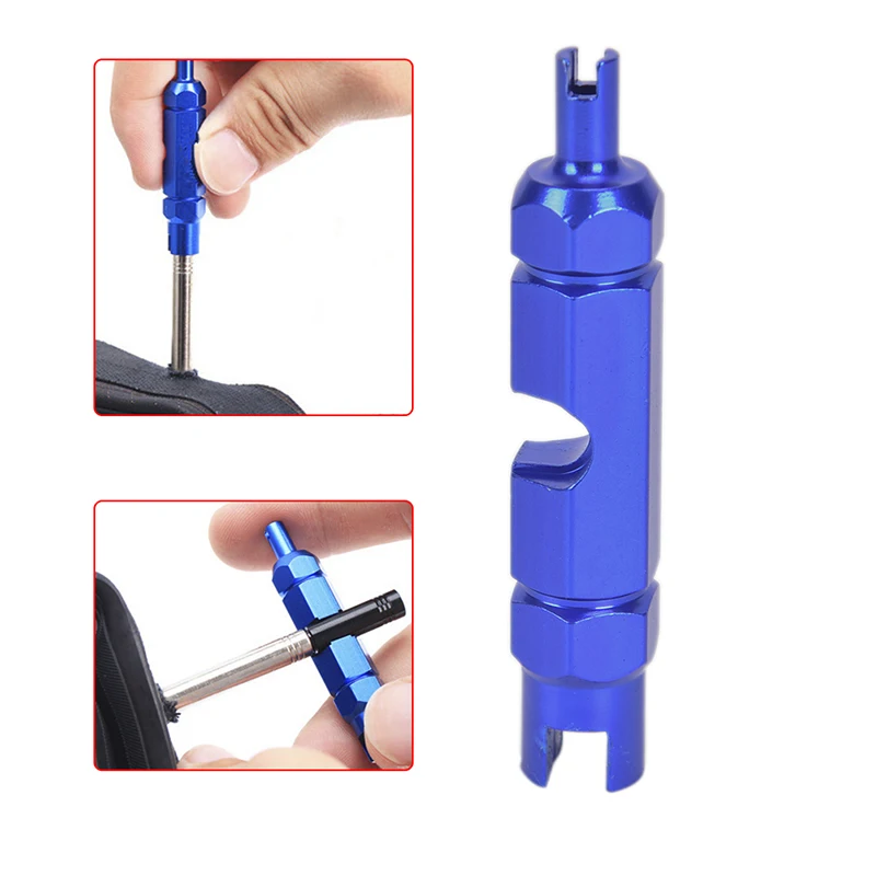 

Universal Bicycle Screwdriver Cycling Valve Core Wrench Aluminum Alloy Presta Road Bike Riding Disassembly Removal Tool Sports