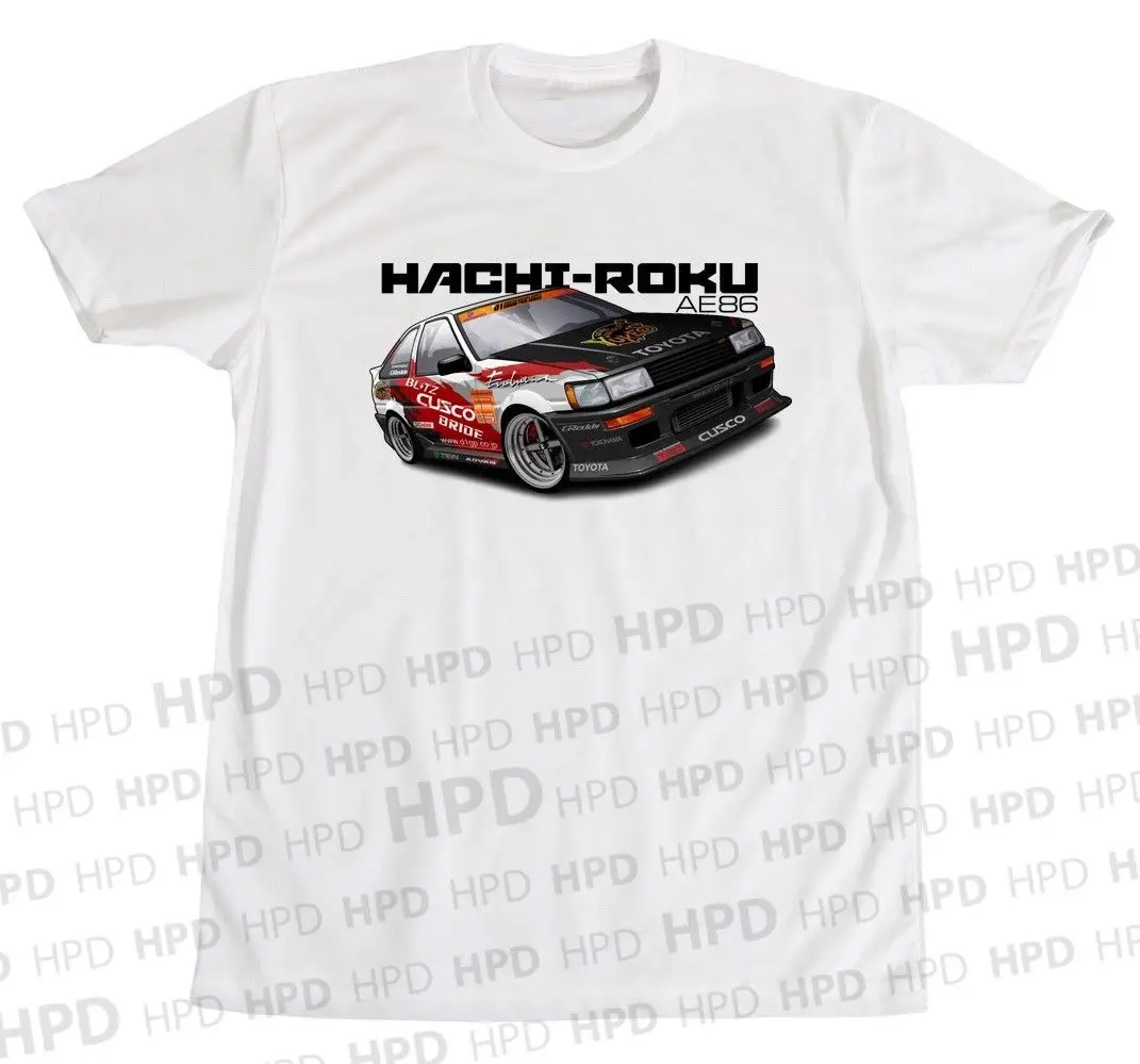 2019 горячая Распродажа Модная японская автомобильная футболка Hachi-Roku AE86 с