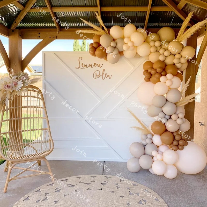 

Doubled Apricot Brown Balloons Garland Arch Kit Boho Wedding Decoration Baby Shower Birthday Party Decor Bridal Shower Supplies