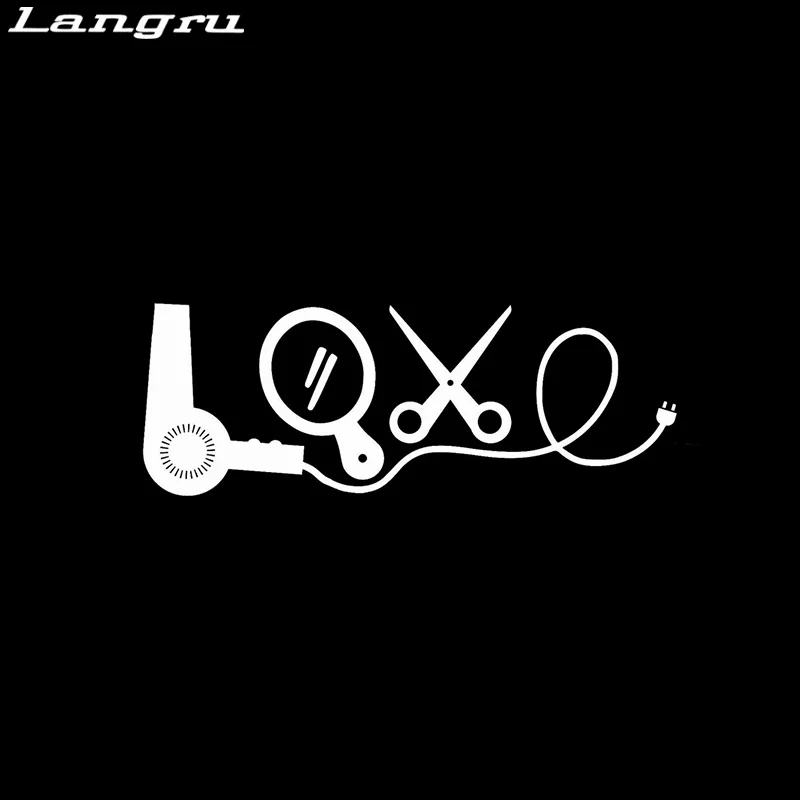 Виниловые ножницы Langru 14 8 см * 5 4 для парикмахерской фен волос стикер мотоцикла и