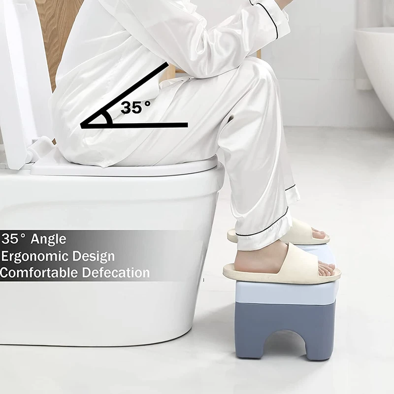 Toilet Stool Poop Adult Foldable Step Easy Wash and Store Spliceable Squatting |