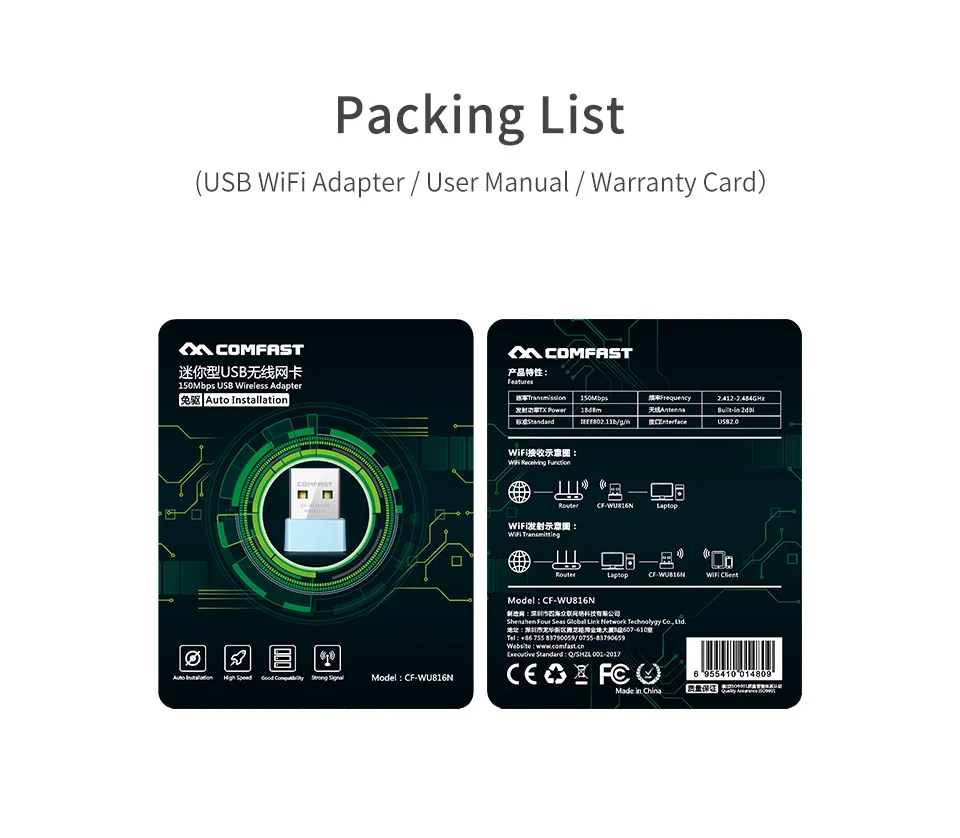 Wi-Fi адаптер с мини-USB-разъемом 150 м антенна Lan беспроводная компьютерная сетевая