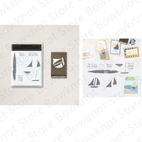 lets set sail metal cutting dies and clear stamps for diy scrapbooking decor embossing template greeting card handmade 2022 new